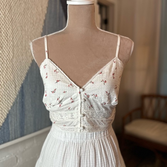 NWT Aeropostale White Floral CottageCore Bralette - Picture 6 of 11